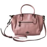 COACH Leather Bag Pebble Elise Pink